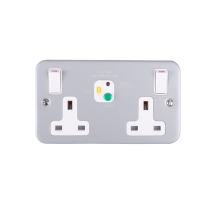 13A 2 Gang Dp Rcd Switched Socket, Passive-30Ma Type A